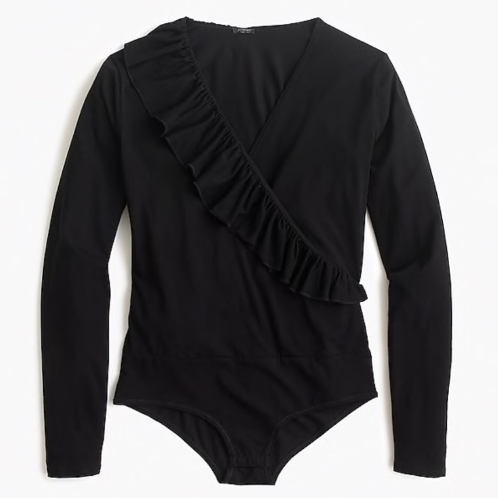 ⭐️Last One!⭐️ J. Crew Ruffle-Front Faux-Wrap Bodysuit
